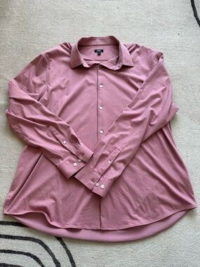 Express Men's Long-Sleeve Dress Shirt in Dusty Rose